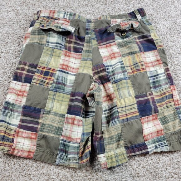 Izod Shorts Mens 38 Plaid Patchwork Multicolor Chino - Picture 6 of 7